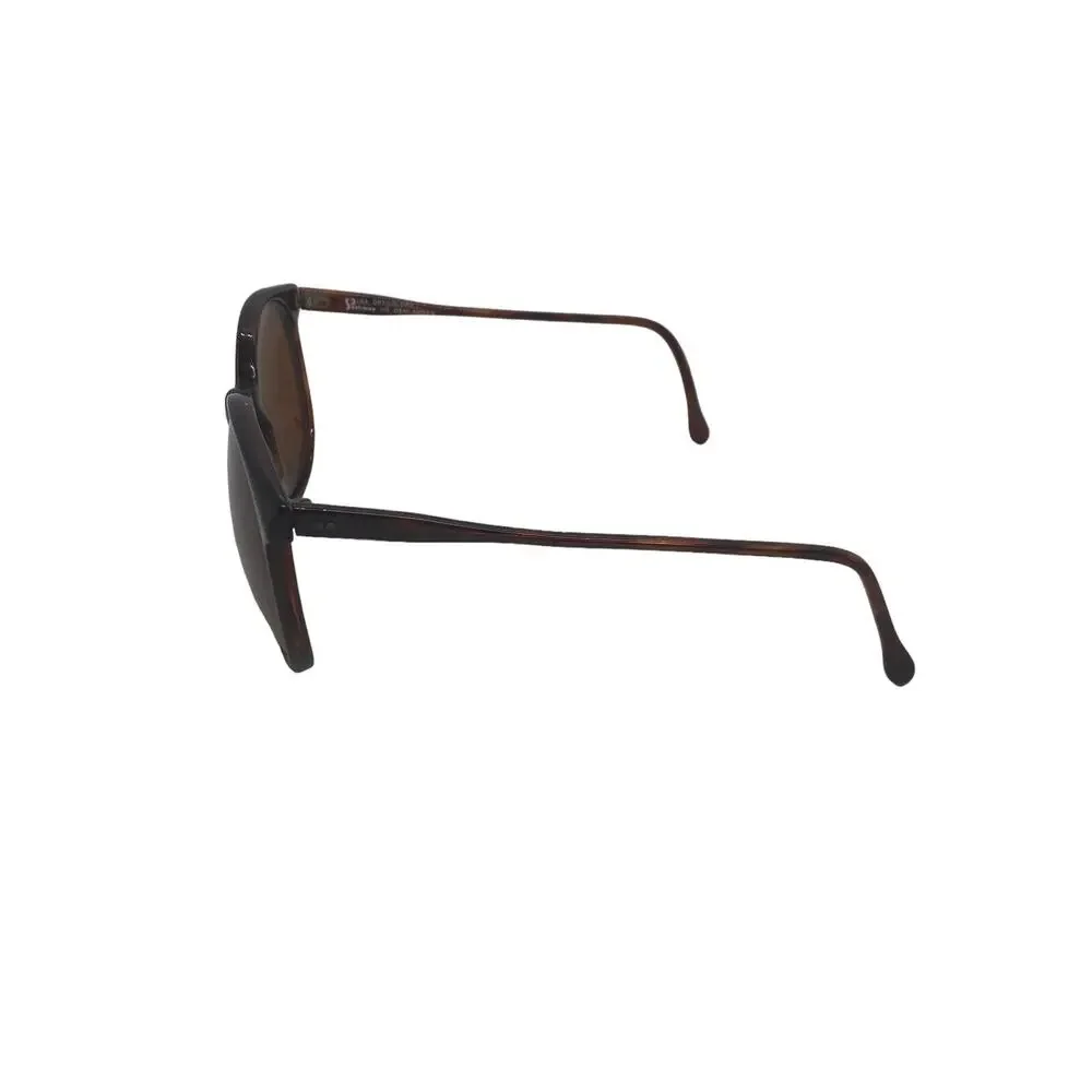 Vintage 1980s Pathway USA Opticolors 145 Demi Amber Round Horn Rimmed Sunglasses